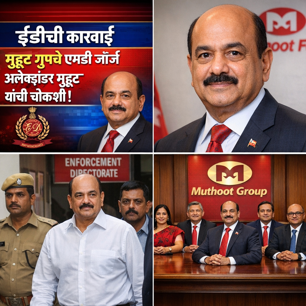 ईडीने मुथूट ग्रुपच्या एमडी जॉर्ज अलेक्झांडर मुथूट यांची चौकशी केली